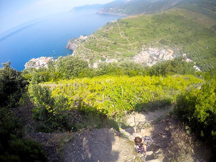 The mountain paths in Cinque Terre are not for the faint of heart // Nattie on the Road