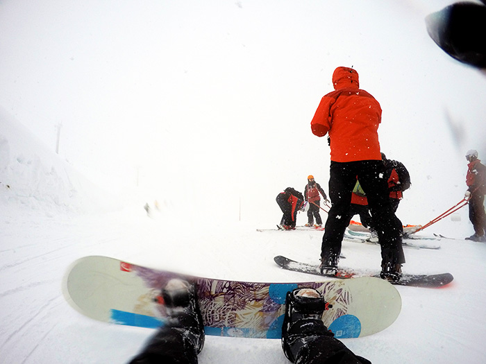 Snowboarding in Niseko, Japan