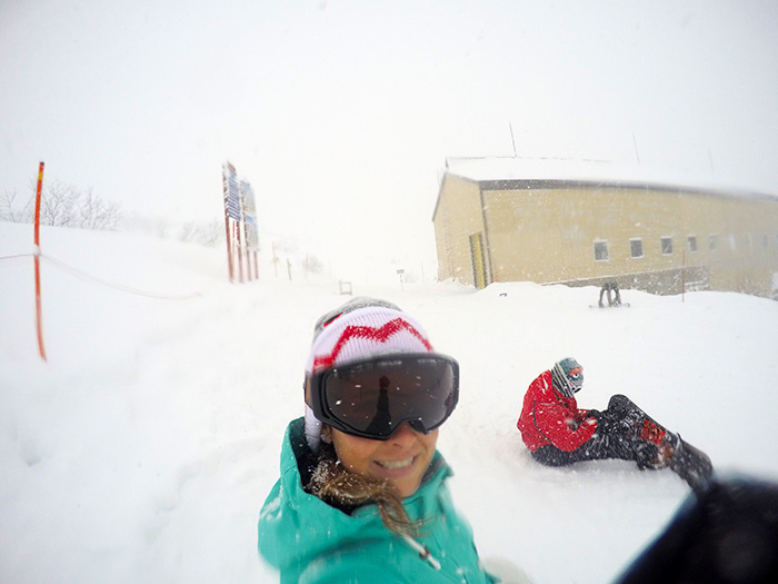 Snowboarding in Niseko, Japan