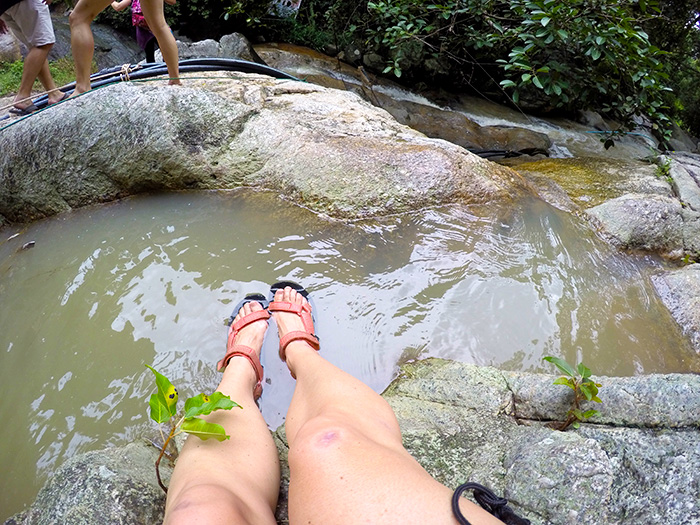 cool off in the pools of the Na Muang Waterfalls