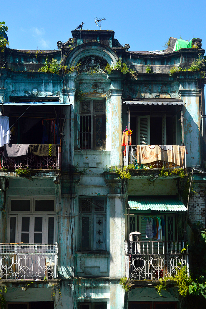 architecture of Yangon Myanmar