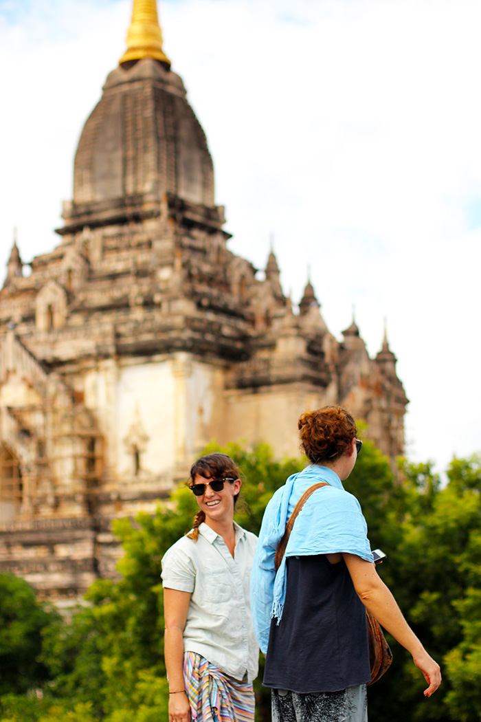 Visiting pagodas in Bagan