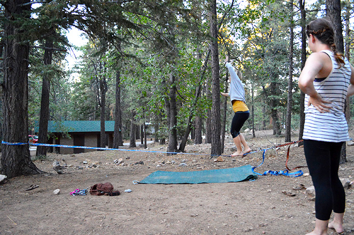 slack lining is fun