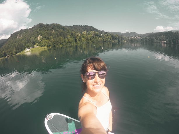 Paddle boarding Lake Bled