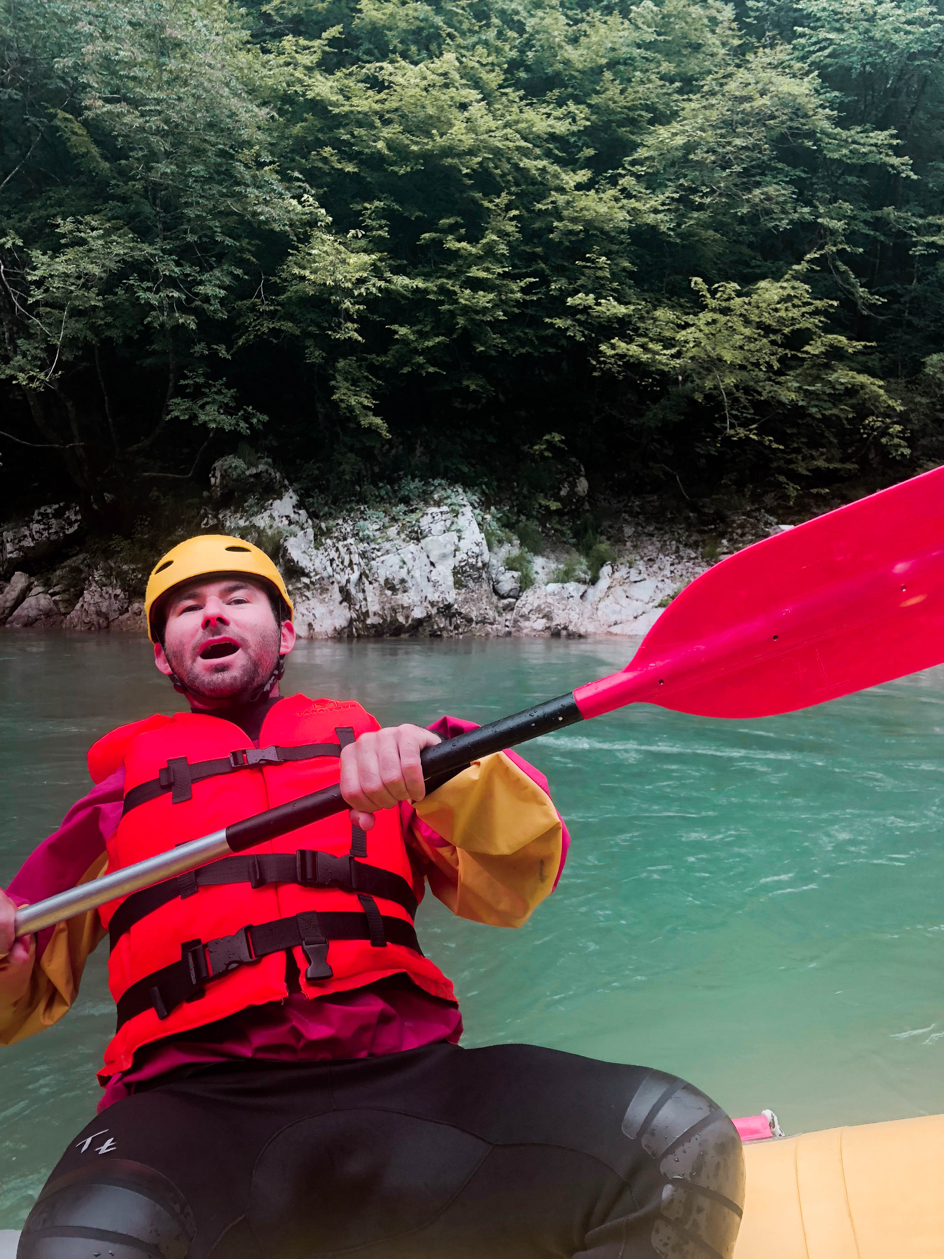 Rob's first time river rafting